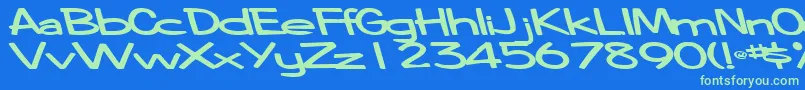 CoinageofmindBold Font – Green Fonts on Blue Background