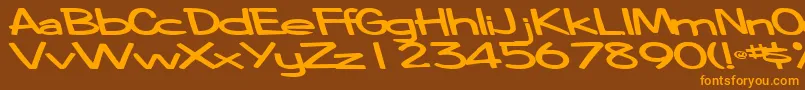 CoinageofmindBold Font – Orange Fonts on Brown Background