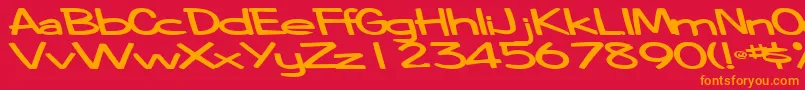 CoinageofmindBold Font – Orange Fonts on Red Background