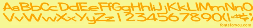 CoinageofmindBold Font – Orange Fonts on Yellow Background