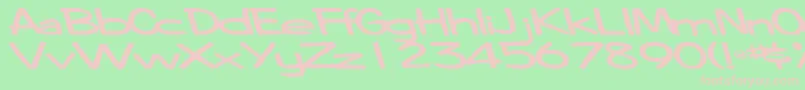 CoinageofmindBold Font – Pink Fonts on Green Background