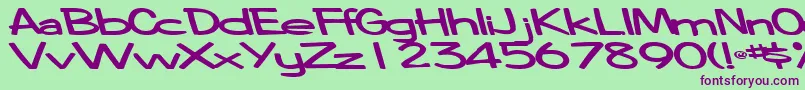 CoinageofmindBold Font – Purple Fonts on Green Background