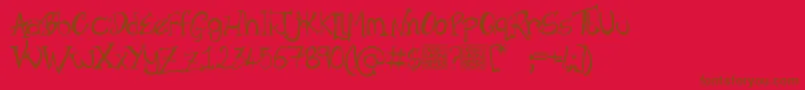 HbmOldTimeVillainDonationware Font – Brown Fonts on Red Background