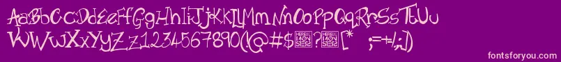 HbmOldTimeVillainDonationware Font – Pink Fonts on Purple Background