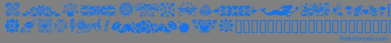 GePennsylvaniaDutchI Font – Blue Fonts on Gray Background