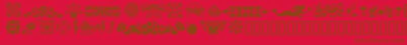 GePennsylvaniaDutchI Font – Brown Fonts on Red Background