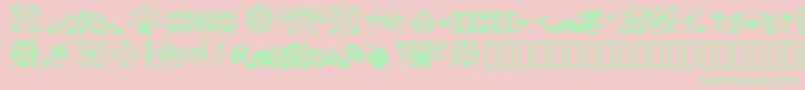 GePennsylvaniaDutchI Font – Green Fonts on Pink Background