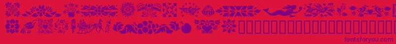 GePennsylvaniaDutchI Font – Purple Fonts on Red Background