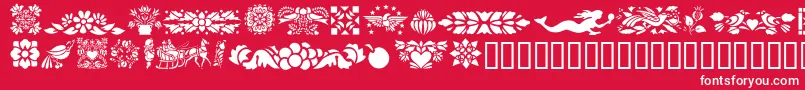 GePennsylvaniaDutchI Font – White Fonts on Red Background