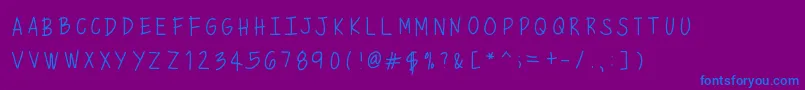Mixminicaps Font – Blue Fonts on Purple Background