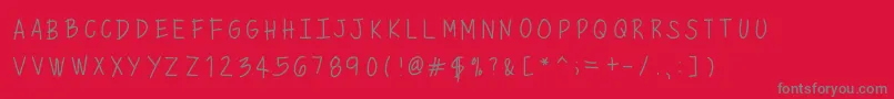 Mixminicaps Font – Gray Fonts on Red Background