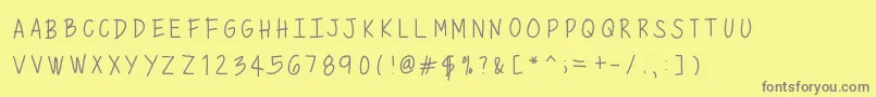 Mixminicaps Font – Gray Fonts on Yellow Background