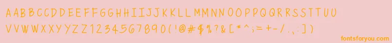 Mixminicaps Font – Orange Fonts on Pink Background