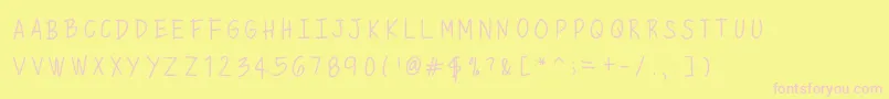 Mixminicaps Font – Pink Fonts on Yellow Background