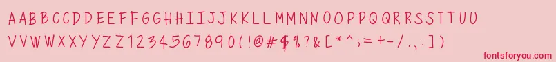 Mixminicaps Font – Red Fonts on Pink Background
