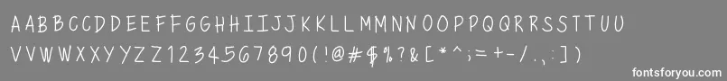 Mixminicaps Font – White Fonts on Gray Background