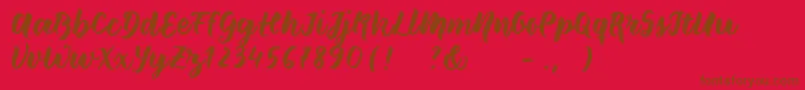 Wildcreaturessample Font – Brown Fonts on Red Background
