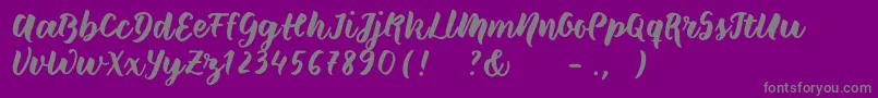 Wildcreaturessample Font – Gray Fonts on Purple Background
