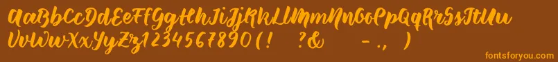 Wildcreaturessample Font – Orange Fonts on Brown Background