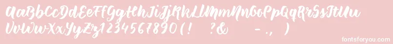 Wildcreaturessample Font – White Fonts on Pink Background