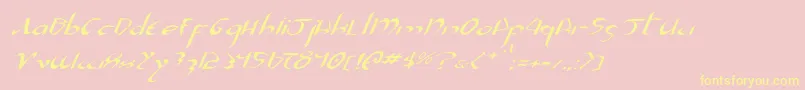 XaphanIiExpandedItalic Font – Yellow Fonts on Pink Background