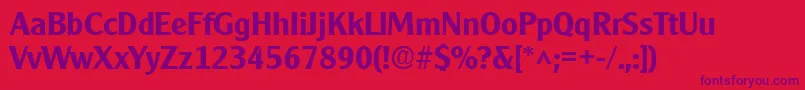 Clearlygothic ffy Font – Purple Fonts on Red Background