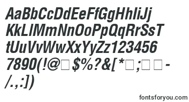 HelveticaCondensedbolditalic font