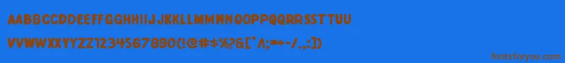 Excelsiorcomicsexpand Font – Brown Fonts on Blue Background