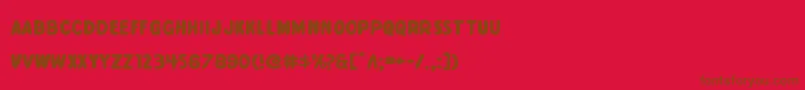 Excelsiorcomicsexpand Font – Brown Fonts on Red Background