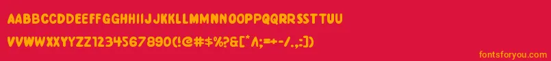 Шрифт Excelsiorcomicsexpand – оранжевые шрифты на красном фоне