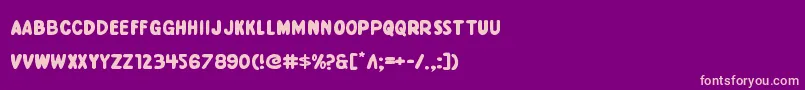 Excelsiorcomicsexpand Font – Pink Fonts on Purple Background