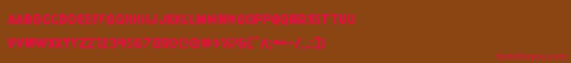 Excelsiorcomicsexpand Font – Red Fonts on Brown Background