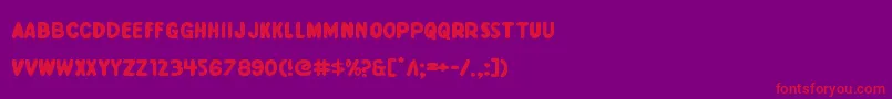 Excelsiorcomicsexpand Font – Red Fonts on Purple Background