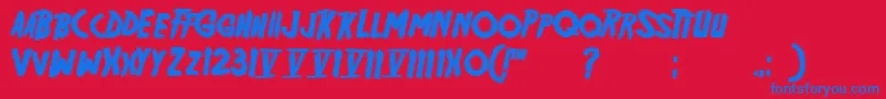 Weitere Informationen zur Friday13BonusNfi-Schriftart Friday13BonusNfi-Schriftart – Blaue Schriften auf rotem Hintergrund