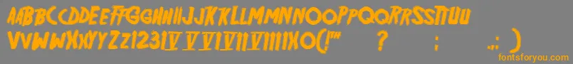 Friday13BonusNfi Font – Orange Fonts on Gray Background