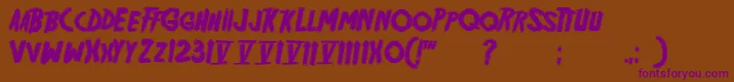 Friday13BonusNfi Font – Purple Fonts on Brown Background