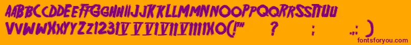 Friday13BonusNfi Font – Purple Fonts on Orange Background