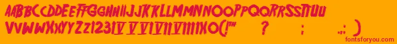 Friday13BonusNfi Font – Red Fonts on Orange Background