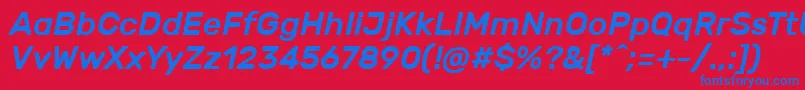 RubikMediumitalic Font – Blue Fonts on Red Background