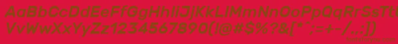 RubikMediumitalic Font – Brown Fonts on Red Background