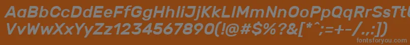 Fonte RubikMediumitalic – fontes cinzas em um fundo marrom