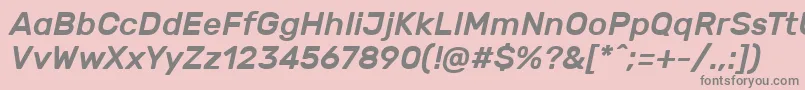 Police RubikMediumitalic – polices grises sur fond rose