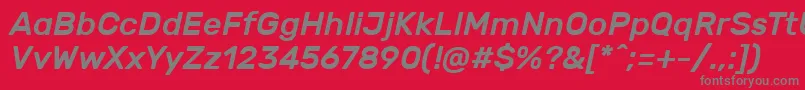 RubikMediumitalic Font – Gray Fonts on Red Background