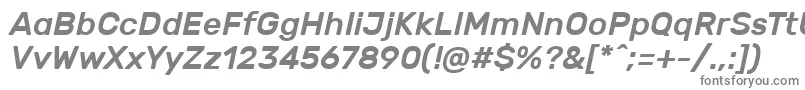 フォントRubikMediumitalic – 白い背景に灰色の文字