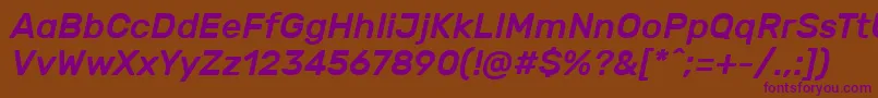 RubikMediumitalic Font – Purple Fonts on Brown Background