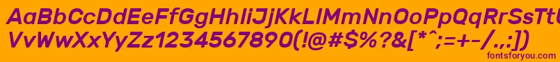 Шрифт RubikMediumitalic – фиолетовые шрифты на оранжевом фоне