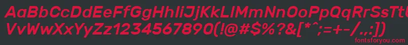 RubikMediumitalic Font – Red Fonts on Black Background