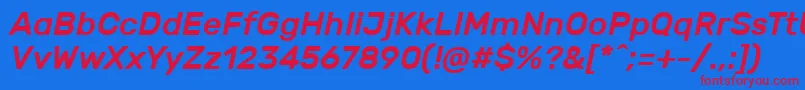 RubikMediumitalic Font – Red Fonts on Blue Background