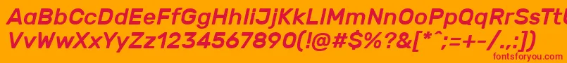 fuente RubikMediumitalic – Fuentes Rojas Sobre Fondo Naranja