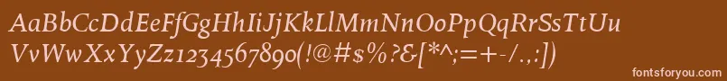 fuente OctavianmtOsfItalic – Fuentes Rosadas Sobre Fondo Marrón